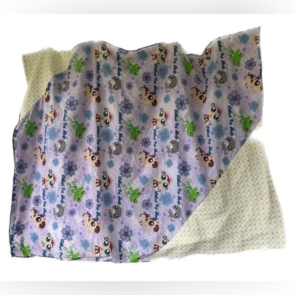 Littlest Pet Shop LPS Mixed Print One Of A Kind Handmade Custom Blanket Quilt